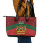 Afro Morocco Independence Day Leather Tote Bag 1956 Proud Islamic Pattern - African Pride