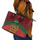 Afro Morocco Independence Day Leather Tote Bag 1956 Proud Islamic Pattern - African Pride