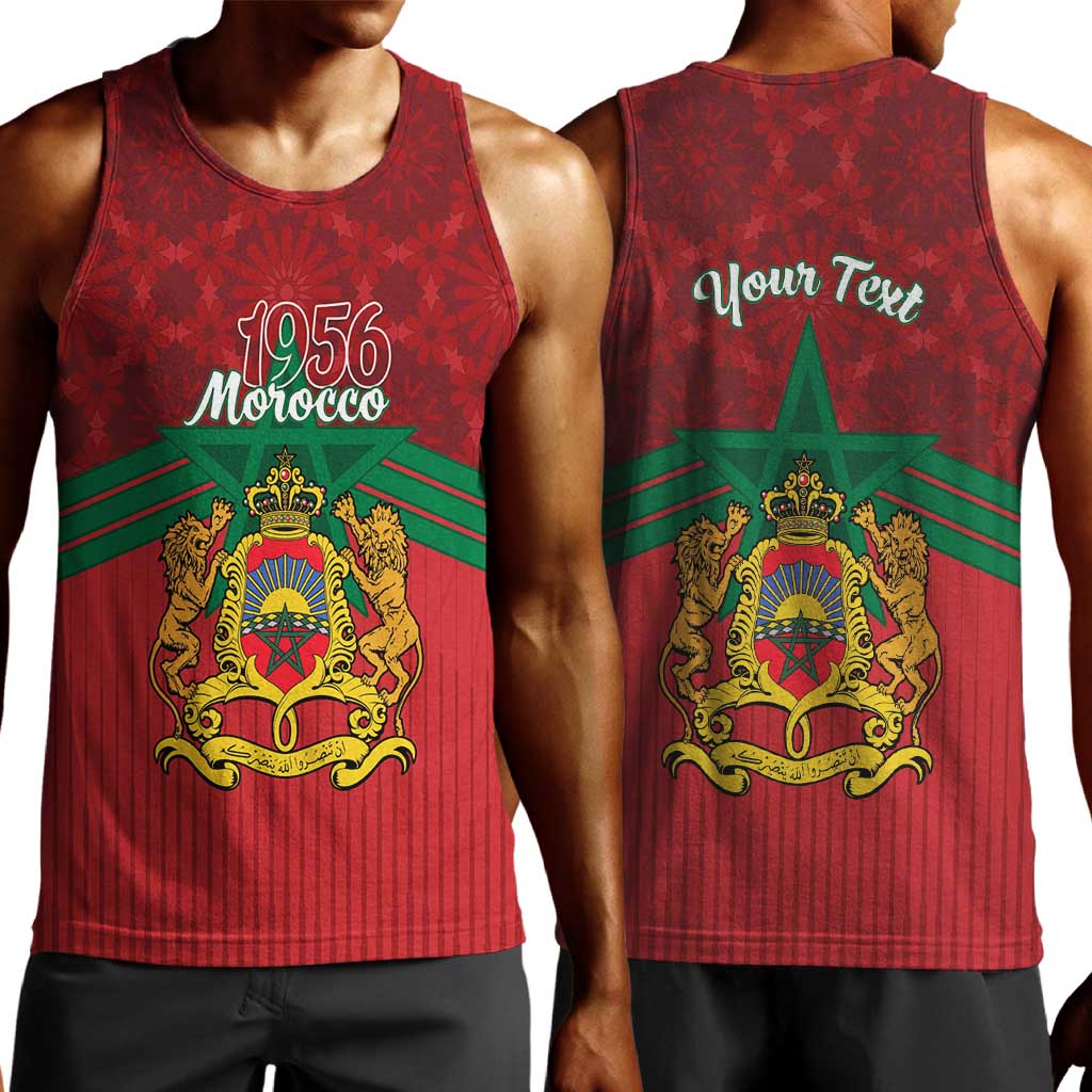 Personalized Afro Morocco Independence Day Men Tank Top 1956 Proud Islamic Pattern - African Pride