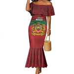 Personalized Afro Morocco Independence Day Mermaid Dress 1956 Proud Islamic Pattern - African Pride