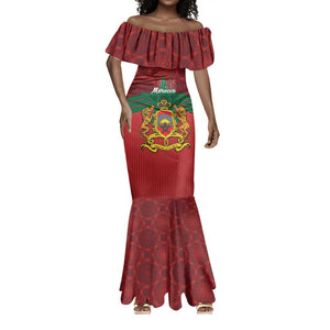 Personalized Afro Morocco Independence Day Mermaid Dress 1956 Proud Islamic Pattern - African Pride