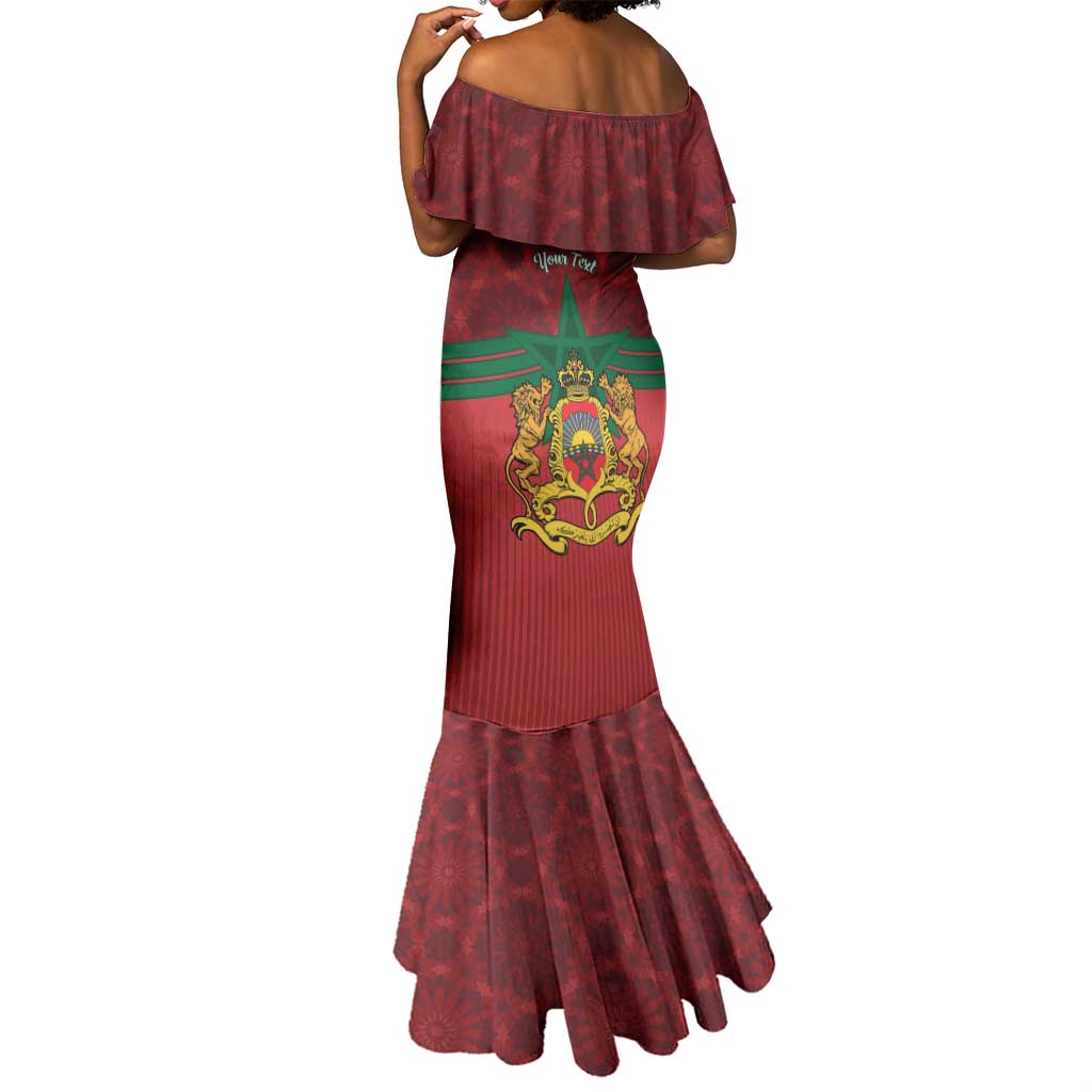 Personalized Afro Morocco Independence Day Mermaid Dress 1956 Proud Islamic Pattern - African Pride