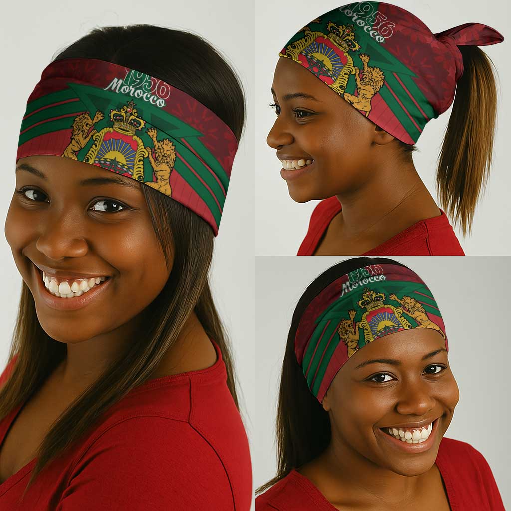 Afro Morocco Independence Day Neck Gaiter 1956 Proud Islamic Pattern - African Pride