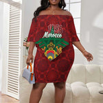 Personalized Afro Morocco Independence Day Off Shoulder Short Dress 1956 Proud Islamic Pattern - African Pride