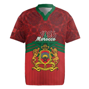 Personalized Afro Morocco Independence Day Rugby Jersey 1956 Proud Islamic Pattern - African Pride