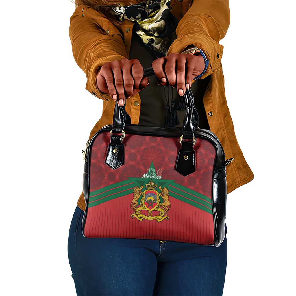 Afro Morocco Independence Day Shoulder Handbag 1956 Proud Islamic Pattern - African Pride