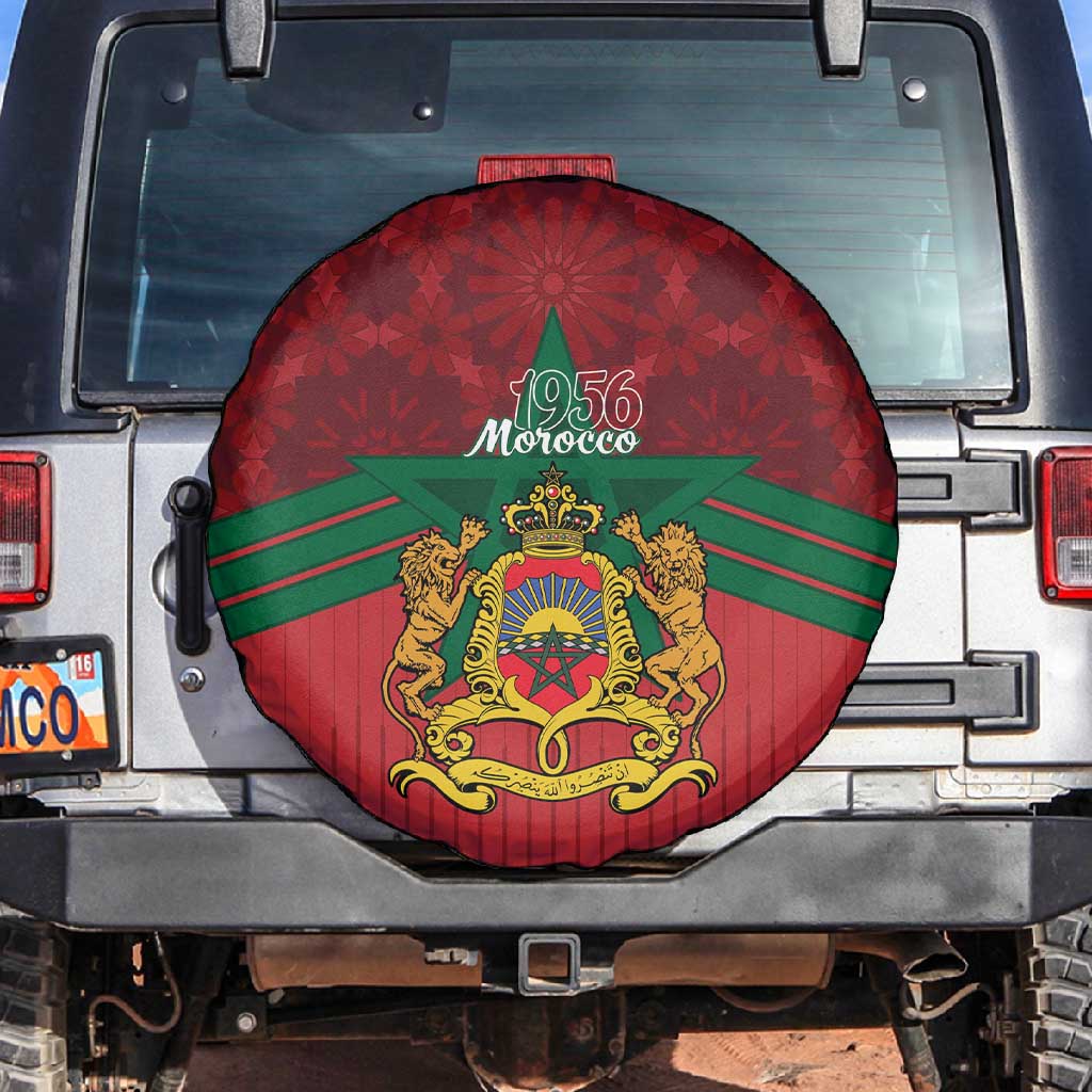 Afro Morocco Independence Day Spare Tire Cover 1956 Proud Islamic Pattern - African Pride