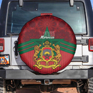 Afro Morocco Independence Day Spare Tire Cover 1956 Proud Islamic Pattern - African Pride