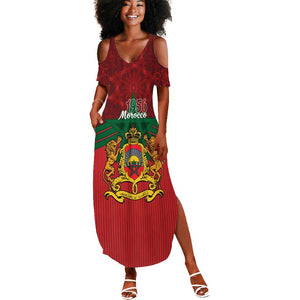 Personalized Afro Morocco Independence Day Summer Maxi Dress 1956 Proud Islamic Pattern - African Pride