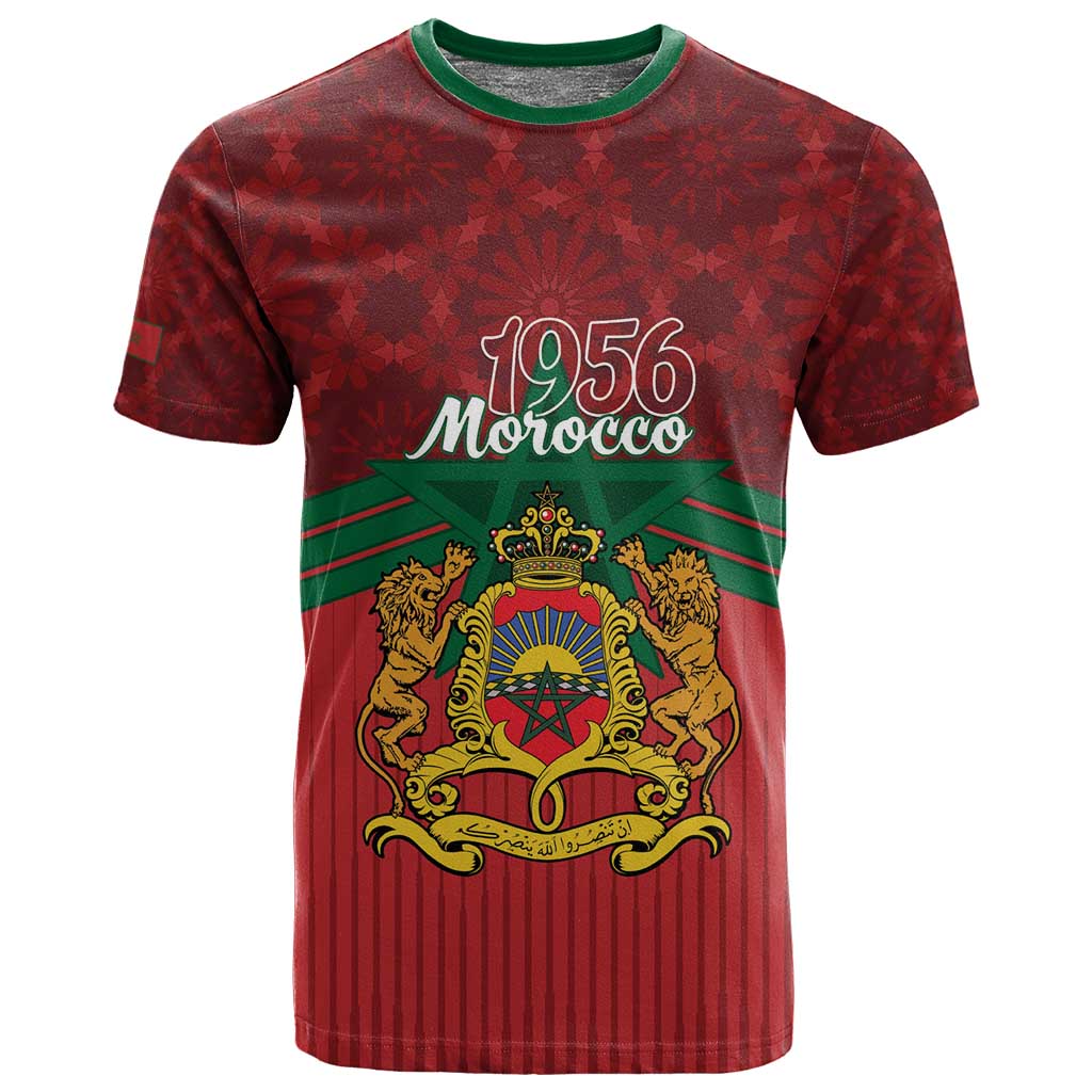 Personalized Afro Morocco Independence Day T shirt 1956 Proud Islamic Pattern - African Pride