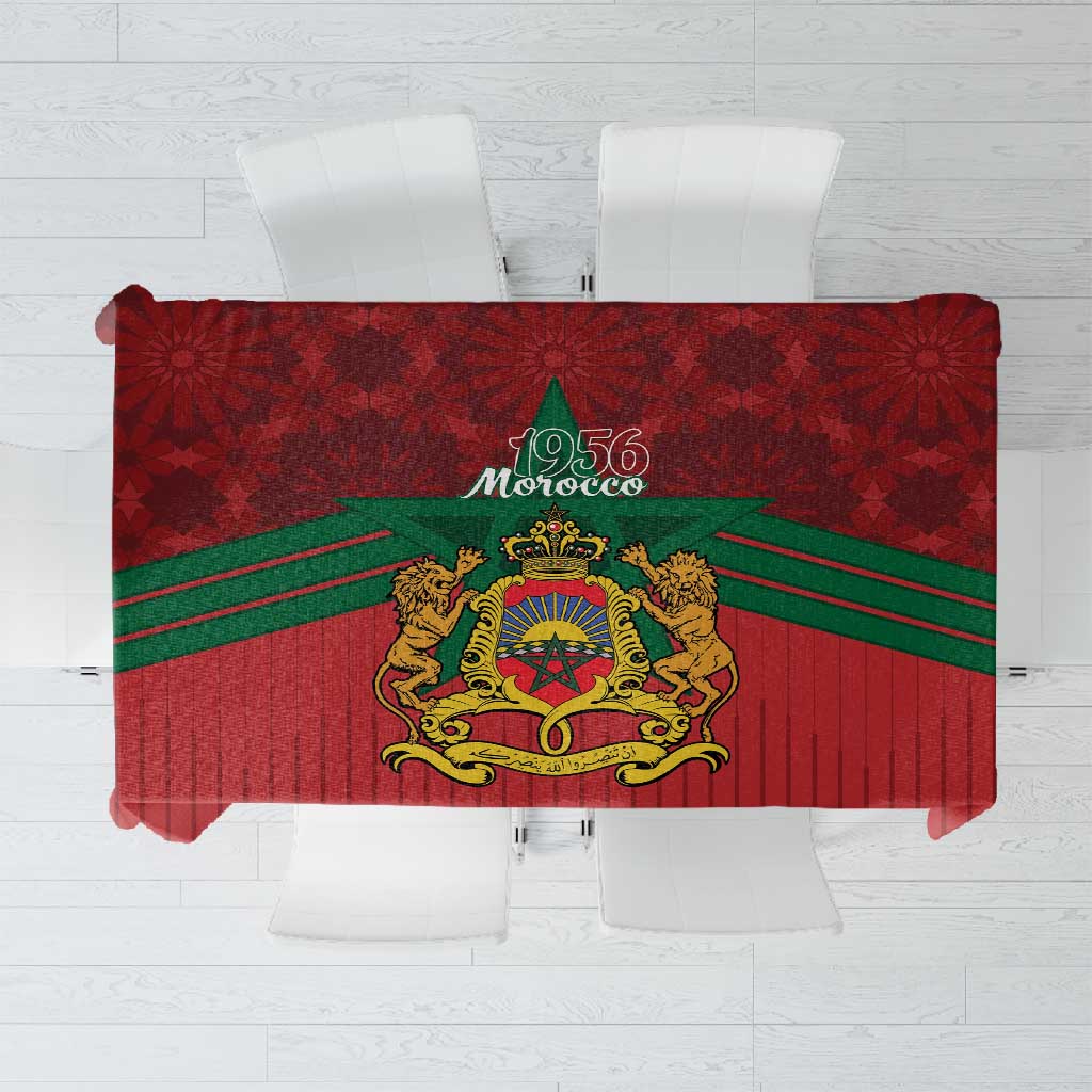 Afro Morocco Independence Day Tablecloth 1956 Proud Islamic Pattern - African Pride