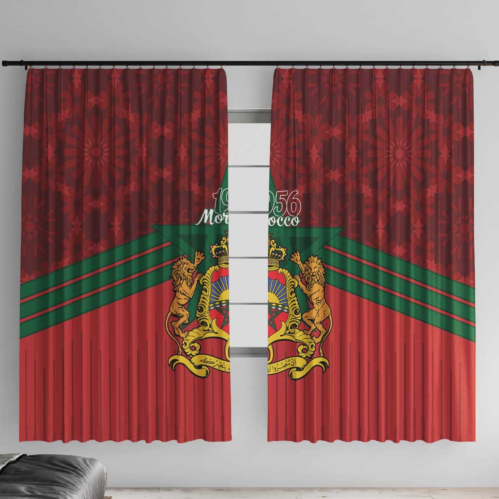Afro Morocco Independence Day Window Curtain 1956 Proud Islamic Pattern - African Pride