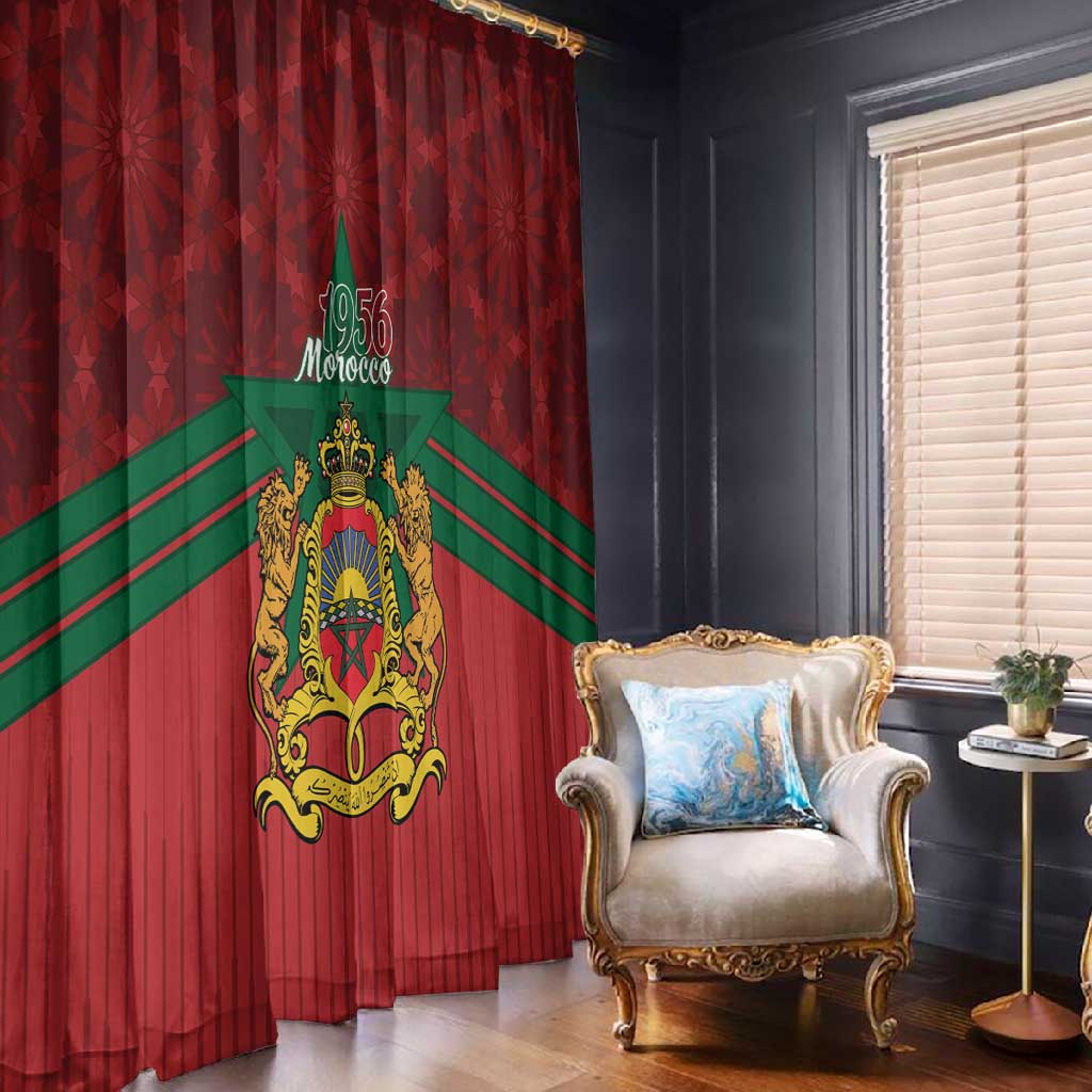 Afro Morocco Independence Day Window Curtain 1956 Proud Islamic Pattern - African Pride
