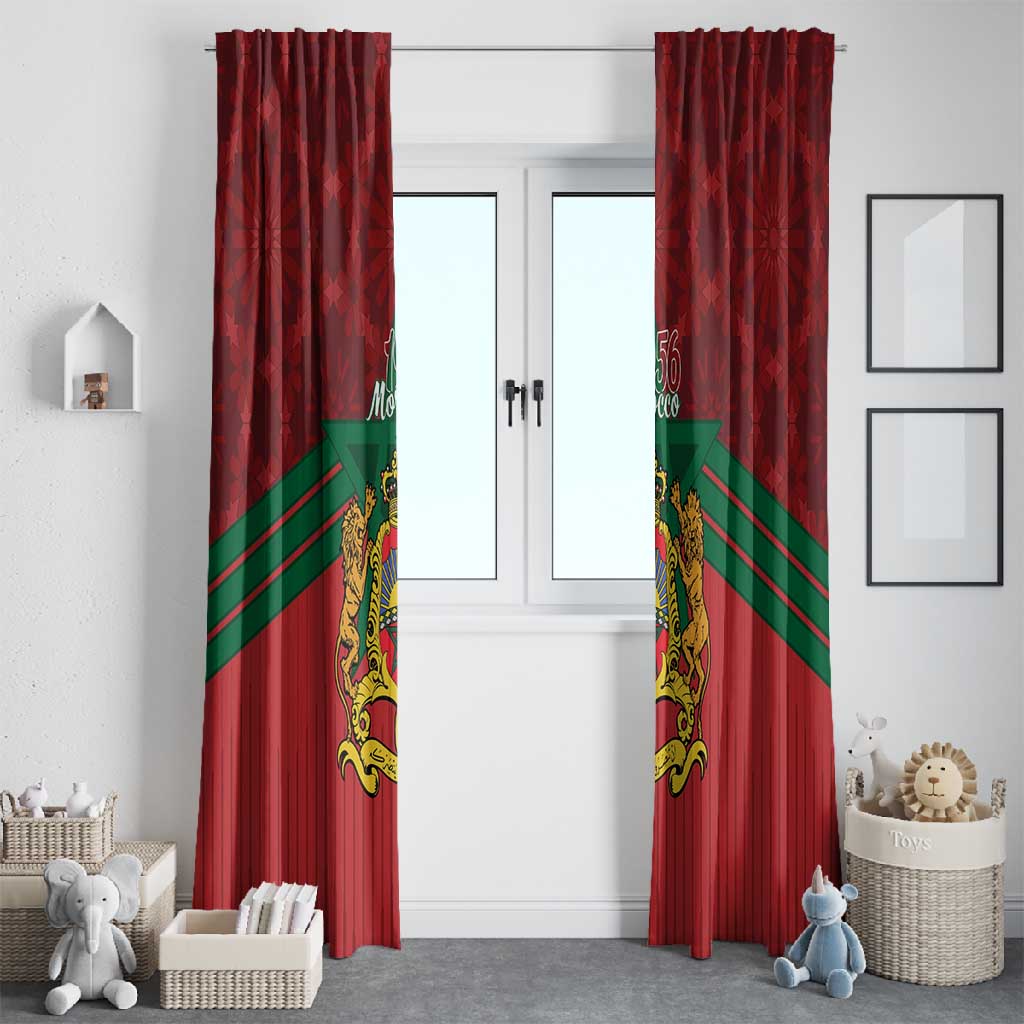 Afro Morocco Independence Day Window Curtain 1956 Proud Islamic Pattern - African Pride
