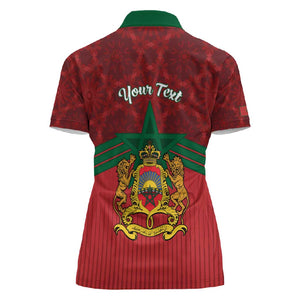 Personalized Afro Morocco Independence Day Women Polo Shirt 1956 Proud Islamic Pattern - African Pride