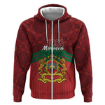 Personalized Afro Morocco Independence Day Zip Hoodie 1956 Proud Islamic Pattern - African Pride