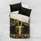 Afro Ancient Egypt Ankh and Eye Of Horus Bedding Set Egyptian Hieroglyphs