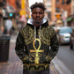 Afro Ancient Egypt Ankh and Eye Of Horus Hoodie Egyptian Hieroglyphs