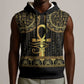 Afro Ancient Egypt Ankh and Eye Of Horus Sleeveless Hoodie Egyptian Hieroglyphs - African Pride