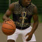 Afro Ancient Egypt Ankh and Eye Of Horus Sleeveless Zip Hoodie Egyptian Hieroglyphs - African Pride