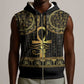 Afro Ancient Egypt Ankh and Eye Of Horus Sleeveless Zip Hoodie Egyptian Hieroglyphs - African Pride