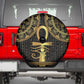 Afro Ancient Egypt Ankh and Eye Of Horus Spare Tire Cover Egyptian Hieroglyphs