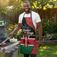 Kenya Jamhuri Day Apron One People One Nation Massai Shuka Pattern