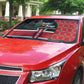 Kenya Jamhuri Day Auto Sun Shade One People One Nation Massai Shuka Pattern