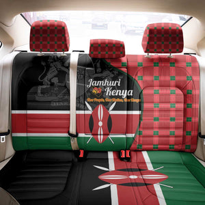 Afro Jamhuri ya Kenya Back Car Seat Cover One People One Nation Massai Shuka Pattern - African Pride