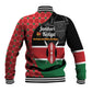 Afro Jamhuri ya Kenya Baseball Jacket One People One Nation Massai Shuka Pattern - African Pride