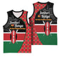 Afro Jamhuri ya Kenya Basketball Jersey One People One Nation Massai Shuka Pattern - African Pride