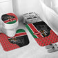 Kenya Jamhuri Day Bathroom Set One People One Nation Massai Shuka Pattern