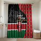 Kenya Jamhuri Day Bathroom Set One People One Nation Massai Shuka Pattern