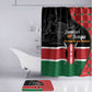 Kenya Jamhuri Day Bathroom Set One People One Nation Massai Shuka Pattern
