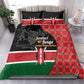 Afro Jamhuri ya Kenya Bedding Set One People One Nation Massai Shuka Pattern - African Pride