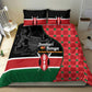 Afro Jamhuri ya Kenya Bedding Set One People One Nation Massai Shuka Pattern - African Pride