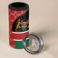 Afro Jamhuri ya Kenya 4 in 1 Can Cooler Tumbler One People One Nation Massai Shuka Pattern - African Pride