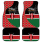 Afro Jamhuri ya Kenya Car Mats One People One Nation Massai Shuka Pattern - African Pride