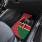 Afro Jamhuri ya Kenya Car Mats One People One Nation Massai Shuka Pattern - African Pride