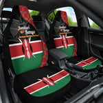 Afro Jamhuri ya Kenya Car Seat Cover One People One Nation Massai Shuka Pattern - African Pride