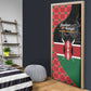 Kenya Jamhuri Day Door Cover One People One Nation Massai Shuka Pattern