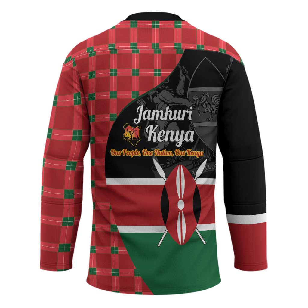 Kenya Jamhuri Day Hockey Jersey One People One Nation Massai Shuka Pattern