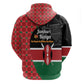 Afro Jamhuri ya Kenya Hoodie One People One Nation Massai Shuka Pattern - African Pride