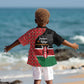 Afro Jamhuri ya Kenya Kid Hawaiian Shirt One People One Nation Massai Shuka Pattern - African Pride
