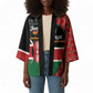 Kenya Jamhuri Day Kimono One People One Nation Massai Shuka Pattern