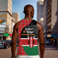 Afro Jamhuri ya Kenya Men Tank Top One People One Nation Massai Shuka Pattern - African Pride