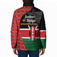 Kenya Jamhuri Day Padded Jacket One People One Nation Massai Shuka Pattern