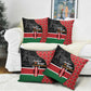 Kenya Jamhuri Day Pillow Cover One People One Nation Massai Shuka Pattern