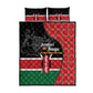 Afro Jamhuri ya Kenya Quilt Bed Set One People One Nation Massai Shuka Pattern - African Pride