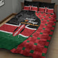 Afro Jamhuri ya Kenya Quilt Bed Set One People One Nation Massai Shuka Pattern - African Pride